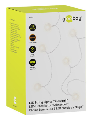 GOOBAY LED λαμπάκια Snowball 60273, 3000K, 5lm, 20 LED, 3.15m