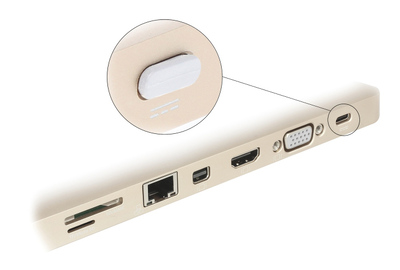 DELOCK κάλυμμα προστασίας για θύρα USB-C 64095, λευκό, 10τμχ