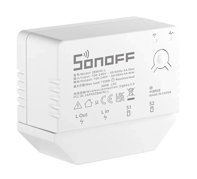 SONOFF smart διακόπτης ZBMINI-L, 1-gang, ZigBee 3.0, λευκός