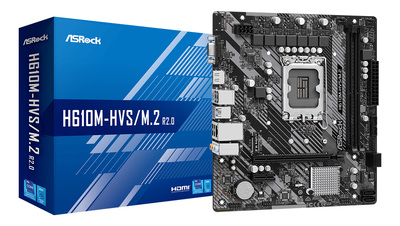 ASROCK μητρική H610M-HVS/M.2 R2.0, 2x DDR4, s1700, USB 3.2 Gen1, mATX