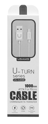USAMS καλώδιο Micro USB σε USB US-SJ098, 10.5W, 1m, λευκό