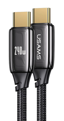 USAMS καλώδιο USB-C US-SJ581, 240W/5A, PD3.1, 2m, μαύρο