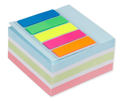MP αυτοκόλλητα χαρτάκια σημειώσεων PN181 75x75mm, 400+100τμχ, χρωματιστά