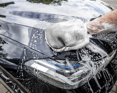 MOJE AUTO γάντι καθαρισμού αυτοκινήτου 19-639, μάλλινο, 18x26cm, γκρι