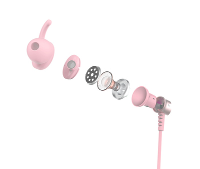 SADES gaming earphones Wings 20 με μικρόφωνο, 3.5mm, Φ12mm, 1.2m, ροζ