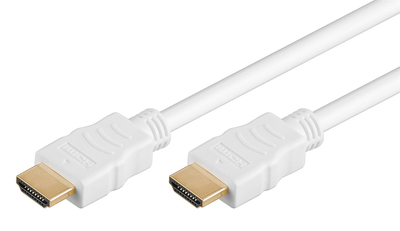 GOOBAY καλώδιο HDMI 2.0 61019 με Ethernet, 4K/60Hz, 18 Gbps, 1.5m, λευκό