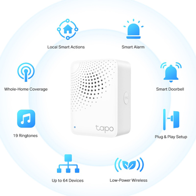 TP-LINK Smart Hub Tapo H100 με κουδούνισμα, Wi-Fi, 868MHz, Ver 1.0