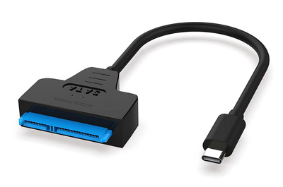 POWERTECH καλώδιο σύνδεσης HDD/SSD PTH-083, USB-C σε SATA, 6Gbps, μαύρο