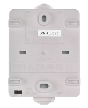 EMOS διακόπτης κομμυτατέρ A1398.4, εξωτερικού χώρου, διπλός, λευκός