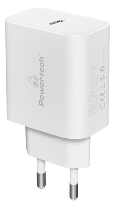POWERTECH φορτιστής τοίχου PT-1043, USB-C, PD QC3.0, 30W, λευκός
