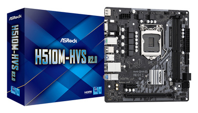 ASROCK μητρική H510M-HVS R.2, 2x DDR4, s1200, USB 3.2, mATX