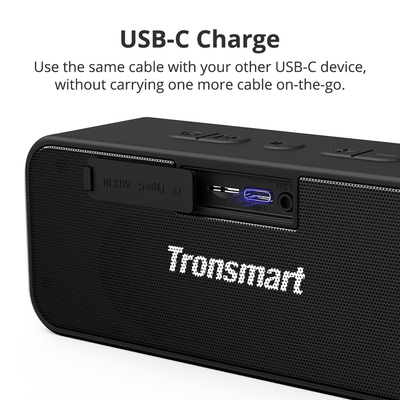 TRONSMART φορητό ηχείο Element T2 Plus 20W Bluetooth/NFC, 3600mAh, μαύρο