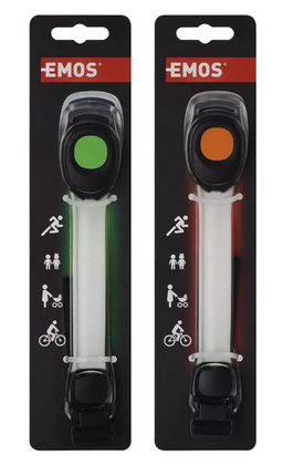 EMOS LED armband P4713, 2 λειτουργίες, 10lm, πράσινο & πορτοκαλί, 1τμχ
