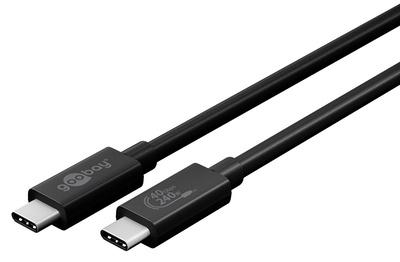 GOOBAY καλώδιο USB-C 61716, USB4 Gen 3x2, 240W, 40Gbps, 8K, 0.7m, μαύρο