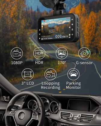 THIEYE κάμερα αυτοκινήτου Carbox 6R, μπροστινή & οπίσθια, 3" LCD, 1080p