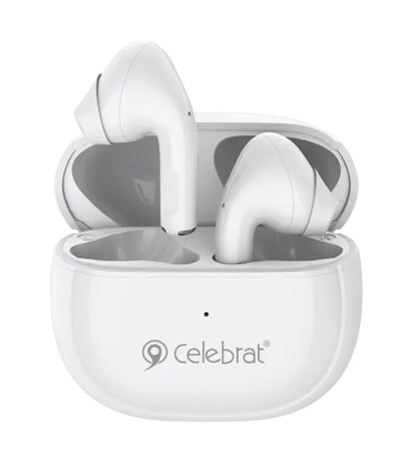 CELEBRAT earphones με θήκη φόρτισης W31, True Wireless, Φ13mm, λευκά