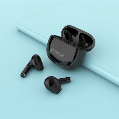 CELEBRAT earphones με θήκη φόρτισης W31, True Wireless, Φ13mm, μαύρα
