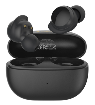 CELEBRAT earphones με θήκη φόρτισης TWS-W28, True Wireless, Φ6mm, μαύρα