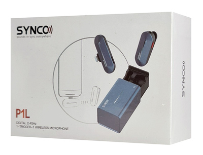 SYNCO ασύρματο μικρόφωνο P1L με θήκη φόρτισης, Lightning, 2.4GHz, γκρι