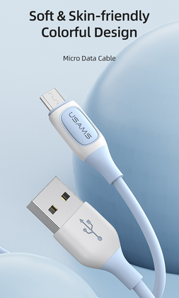 USAMS καλώδιο Micro USB σε USB US-SJ597, 10W, 1m, λευκό