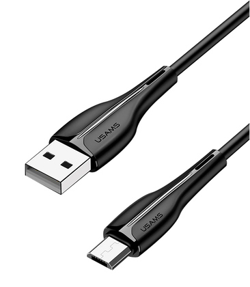 USAMS καλώδιο Micro USB σε USB US-SJ373, 10W, 1m, μαύρο