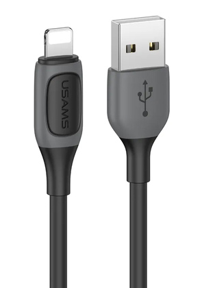 USAMS καλώδιο Lightning σε USB US-SJ595, 12W, 1m, μαύρο