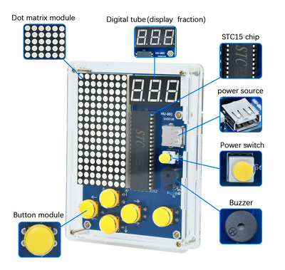 KEYESTUDIO 51 Microcontroller Game Boy 60720213 για Arduino, 4 παιχνίδια