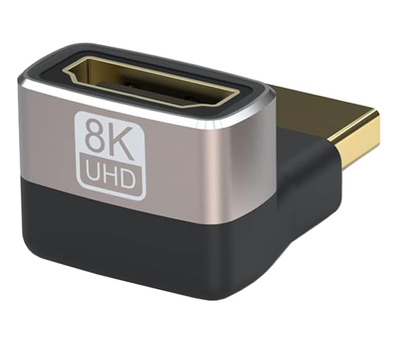POWERTECH αντάπτορας HDMI 2.1 CAB-H159, 8K/60Hz, γωνιακός, μαύρος