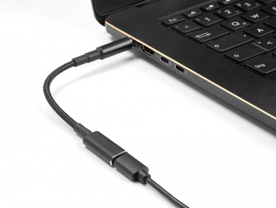 POWERTECH καλώδιο τροφοδοσίας CAB-UC072, USB-C σε Dell 4.5x3.0mm, μαύρο