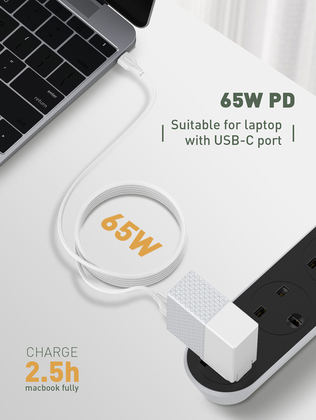 LDNIO καλώδιο USB-C σε USB-C LC122C, 65W PD, 2m, λευκό
