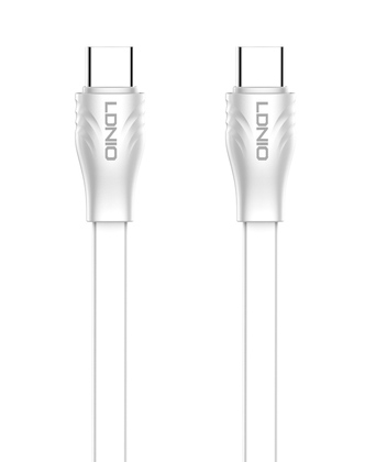 LDNIO καλώδιο USB-C σε USB-C LC131C, 65W PD, 1m, λευκό