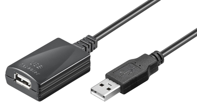 GOOBAY καλώδιο προέκτασης USB 95439, active, 480Mbps, 5m, μαύρο