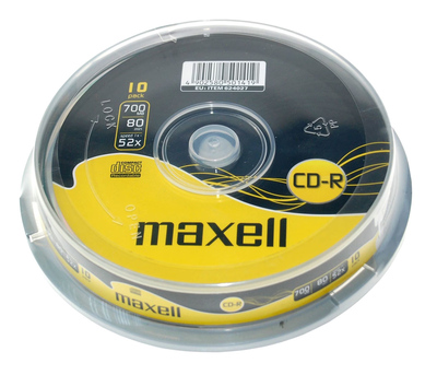 MAXELL CD-R 624027.40.TE, 700ΜΒ, 80min, 52x speed, cake box 10τμχ