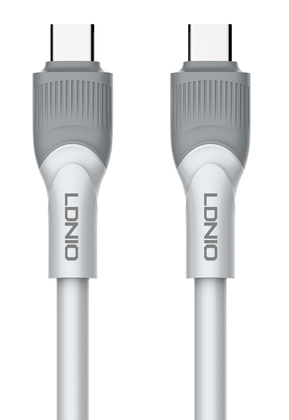 LDNIO καλώδιο USB-C σε USB-C LC601C, 100W PD, 1m, γκρι