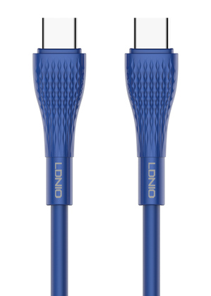 LDNIO καλώδιο USB-C σε USB-C LC672C, 65W PD, 2m, μπλε
