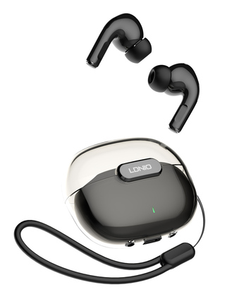 LDNIO earphones με θήκη φόρτισης T02, True Wireless, HiFi, Φ13mm, μαύρα