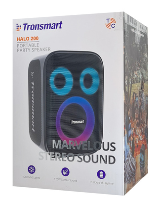 TRONSMART φορητό ηχείο Halo 200 με μικρόφωνο, 120W, 15000mAh, LED, μαύρο