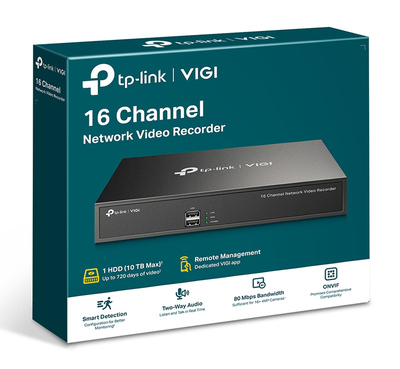 TP-LINK NVR καταγραφικό VIGI NVR1016H, 8MP, 16 κανάλια, Ver. 1.20