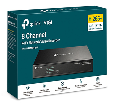 TP-LINK NVR καταγραφικό VIGI NVR1008H-8MP, 8MP, 8 κανάλια PoE, Ver. 1.0