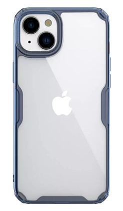 NILLKIN θήκη Nature Pro για iPhone 15, διάφανη-μπλε