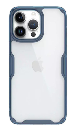 NILLKIN θήκη Nature Pro για iPhone 15 Pro Max, διάφανη-μπλε