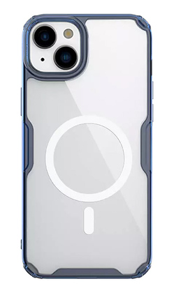 NILLKIN θήκη Nature Pro Magnetic για iPhone 15 Plus, διάφανη-μπλε