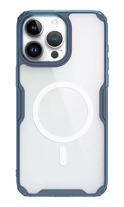 NILLKIN θήκη Nature Pro Magnetic για iPhone 15 Pro Max, διάφανη-μπλε
