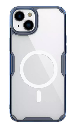 NILLKIN θήκη Nature Pro Magnetic για iPhone 15, διάφανη-μπλε