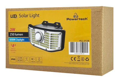POWERTECH LED ηλιακό φωτιστικό HLL-0128 με αισθ/ρα κίνησης, 2W, 1200mAh