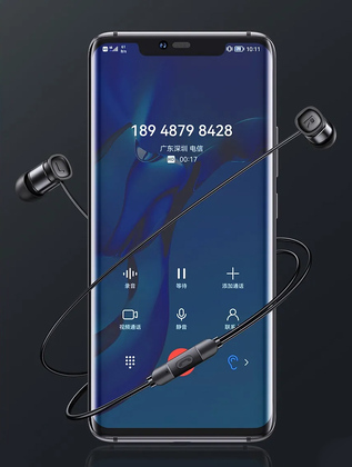 USAMS earphones με μικρόφωνο EP-46, 3.5mm σύνδεση, Φ6mm, 1.2m, μαύρα