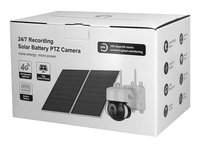 SECTEC smart ηλιακή κάμερα ST-518, 3MP, 4G, PIR, PTZ, SD, 20000mAh, IP65