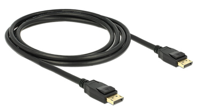 DELOCK καλώδιο DisplayPort 1.2 83806, 4K/60Hz, 21.6 Gbps, 2m, μαύρο