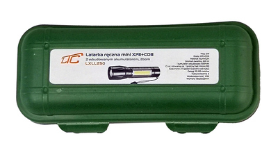 LTC φορητός φακός LED LXLL250, επαναφορτιζόμενος, 450lm, IP65, μαύρος