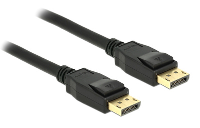 DELOCK καλώδιο DisplayPort 1.2 85508, 4K/60Hz, 21.6 Gbps, 1.5m, μαύρο